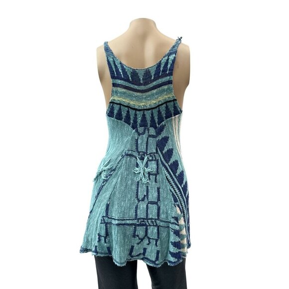 Free‎ People Madagascar Boho Chic Sleeveless Yarn Knit Tunic Tank Top Women S - Picture 4 of 14